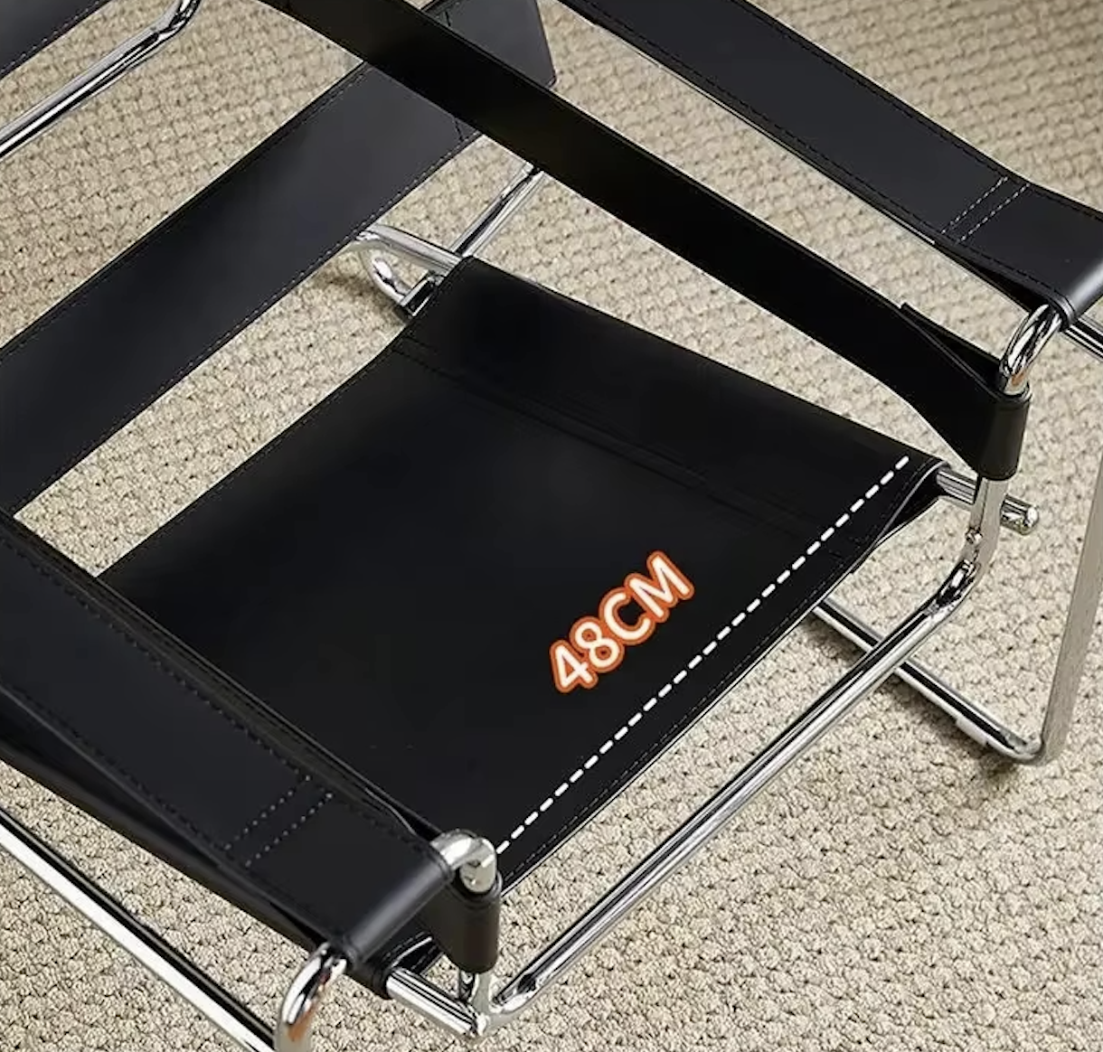 Bauhaus Designer Chair – Timeless Leather & Steel Lounge Seating