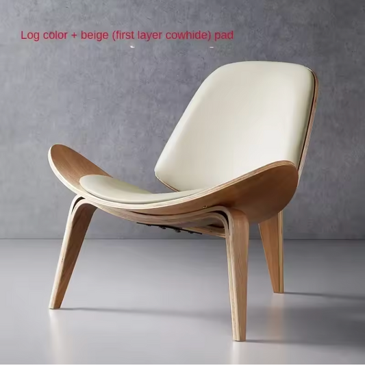 Firenze Shell Chair – Italian-Inspired Luxury Leather Lounge Chair