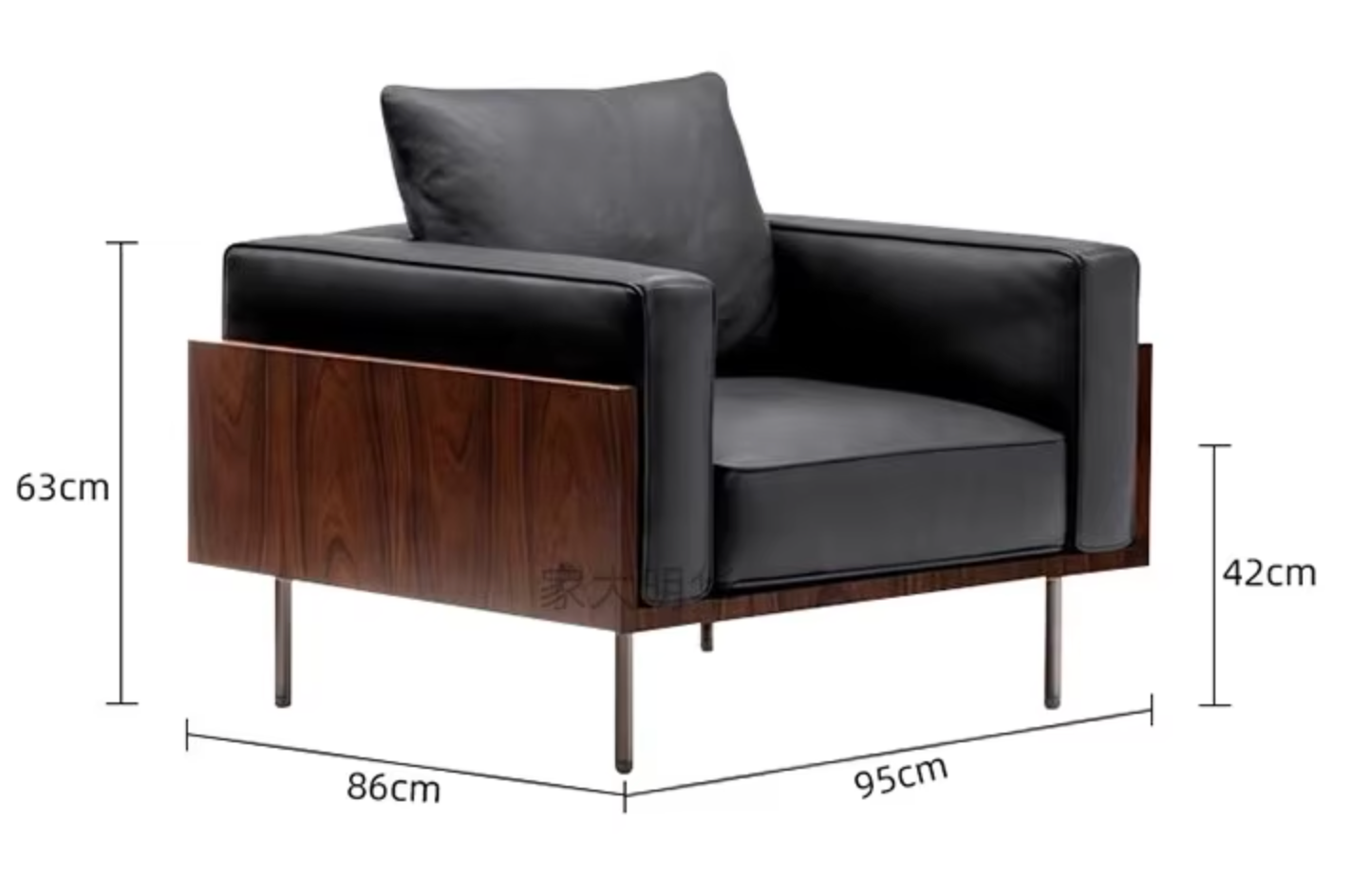 Milano Leather Armchair – Modern Italian Minimalist Lounge Chair