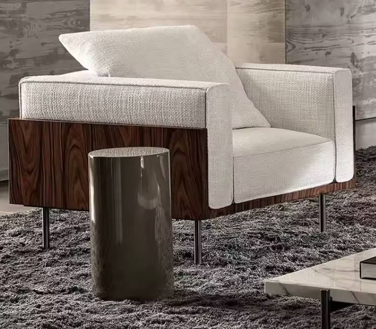 Milano Leather Armchair – Modern Italian Minimalist Lounge Chair