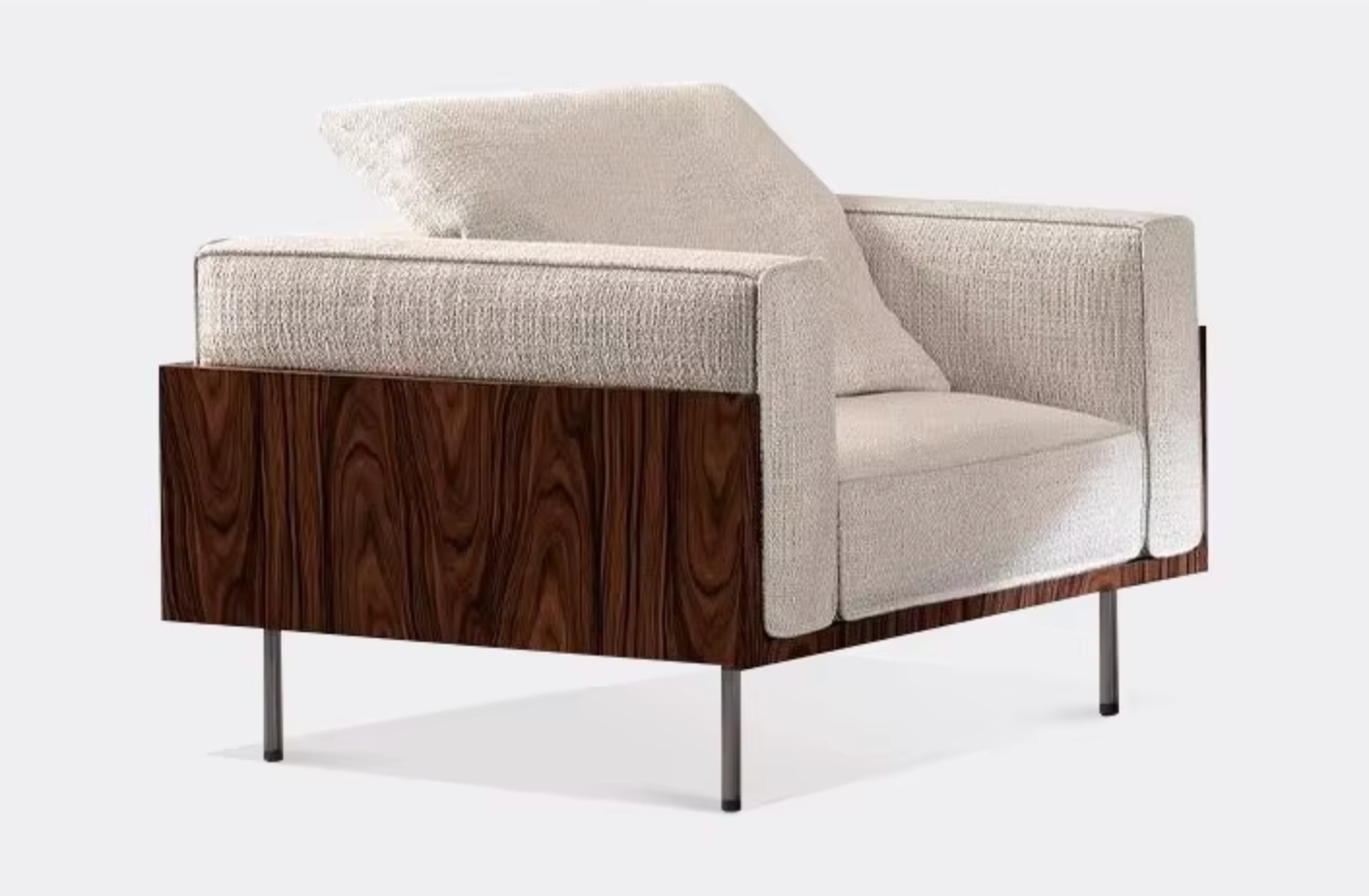 Milano Leather Armchair – Modern Italian Minimalist Lounge Chair