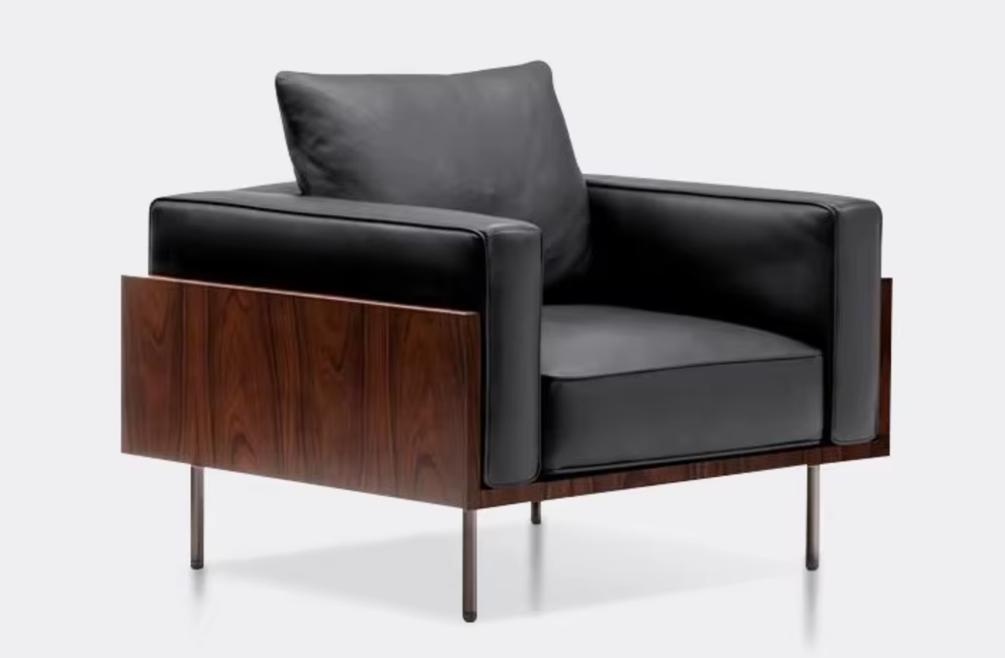 Milano Leather Armchair – Modern Italian Minimalist Lounge Chair