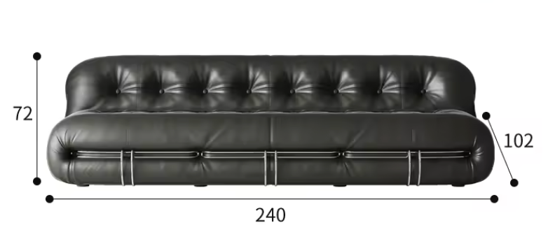 Milano Leather Sofa – Iconic Italian-Inspired Design