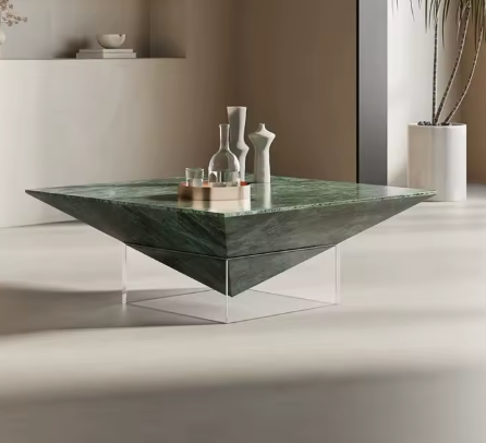 Ravello Designer Coffee Table – Italian Modern Geometric Stone Art