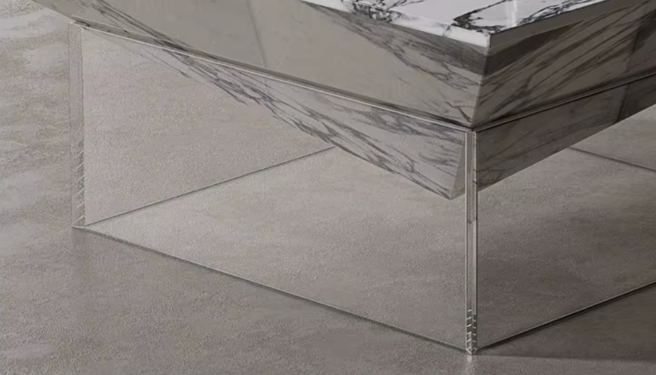 Ravello Designer Coffee Table – Italian Modern Geometric Stone Art