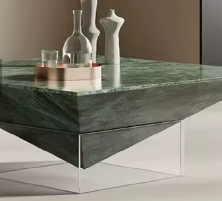 Ravello Designer Coffee Table – Italian Modern Geometric Stone Art