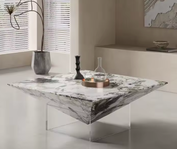 Ravello Designer Coffee Table – Italian Modern Geometric Stone Art