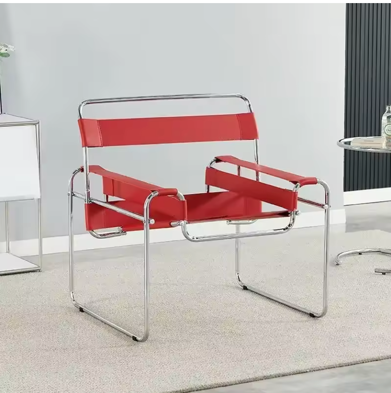Bauhaus Designer Chair – Timeless Leather & Steel Lounge Seating