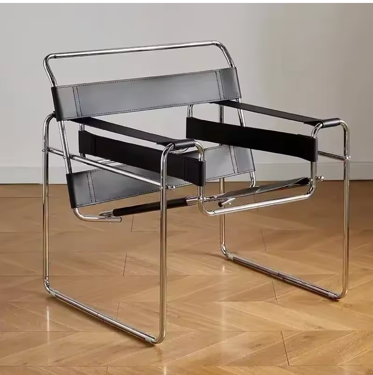 Bauhaus Designer Chair – Timeless Leather Steel Lounge Seating