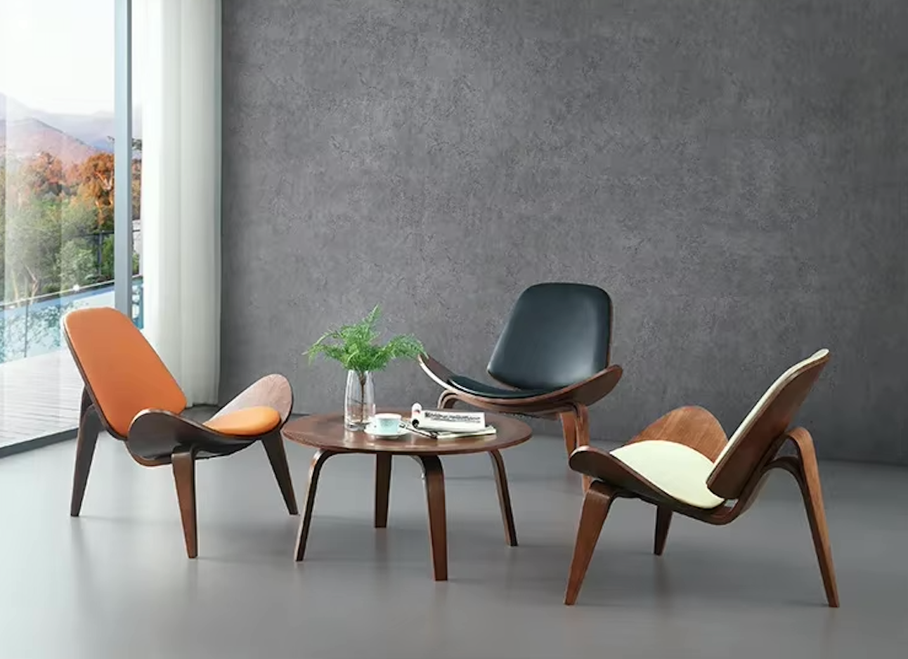 Firenze Shell Chair – Italian-Inspired Luxury Leather Lounge Chair