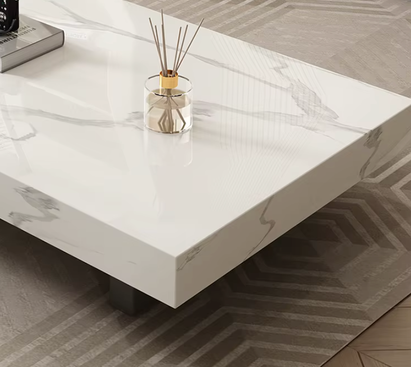 Siena Designer Coffee Table – Luxury Rectangular Stone Surface