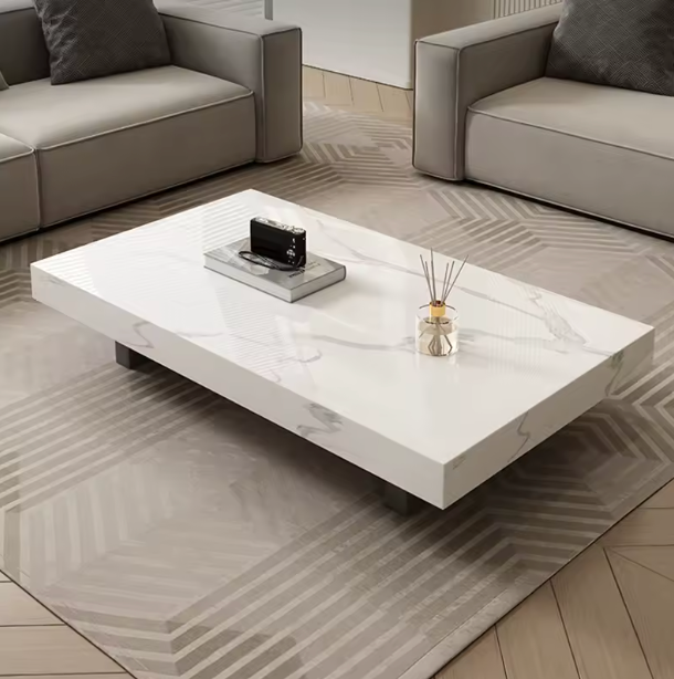 Siena Designer Coffee Table – Luxury Rectangular Stone Surface
