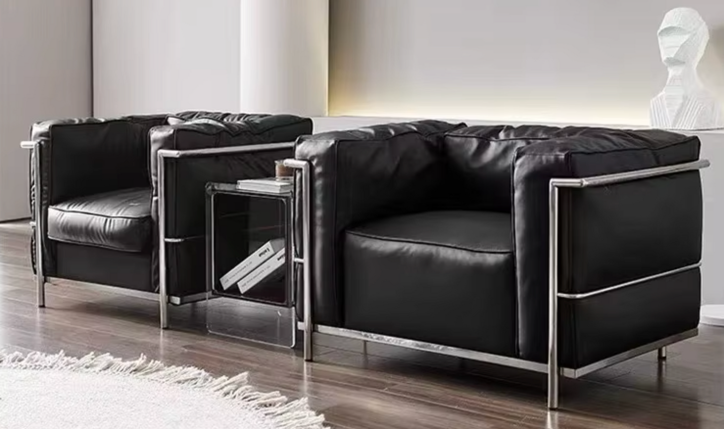 Torino Leather Armchair – Luxury Bauhaus-Inspired Lounge Chair