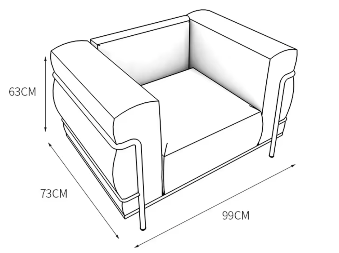 Torino Leather Armchair – Luxury Bauhaus-Inspired Lounge Chair